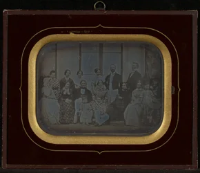 (Retrato de grupo familiar de catorze membros Eynard-Lullin)